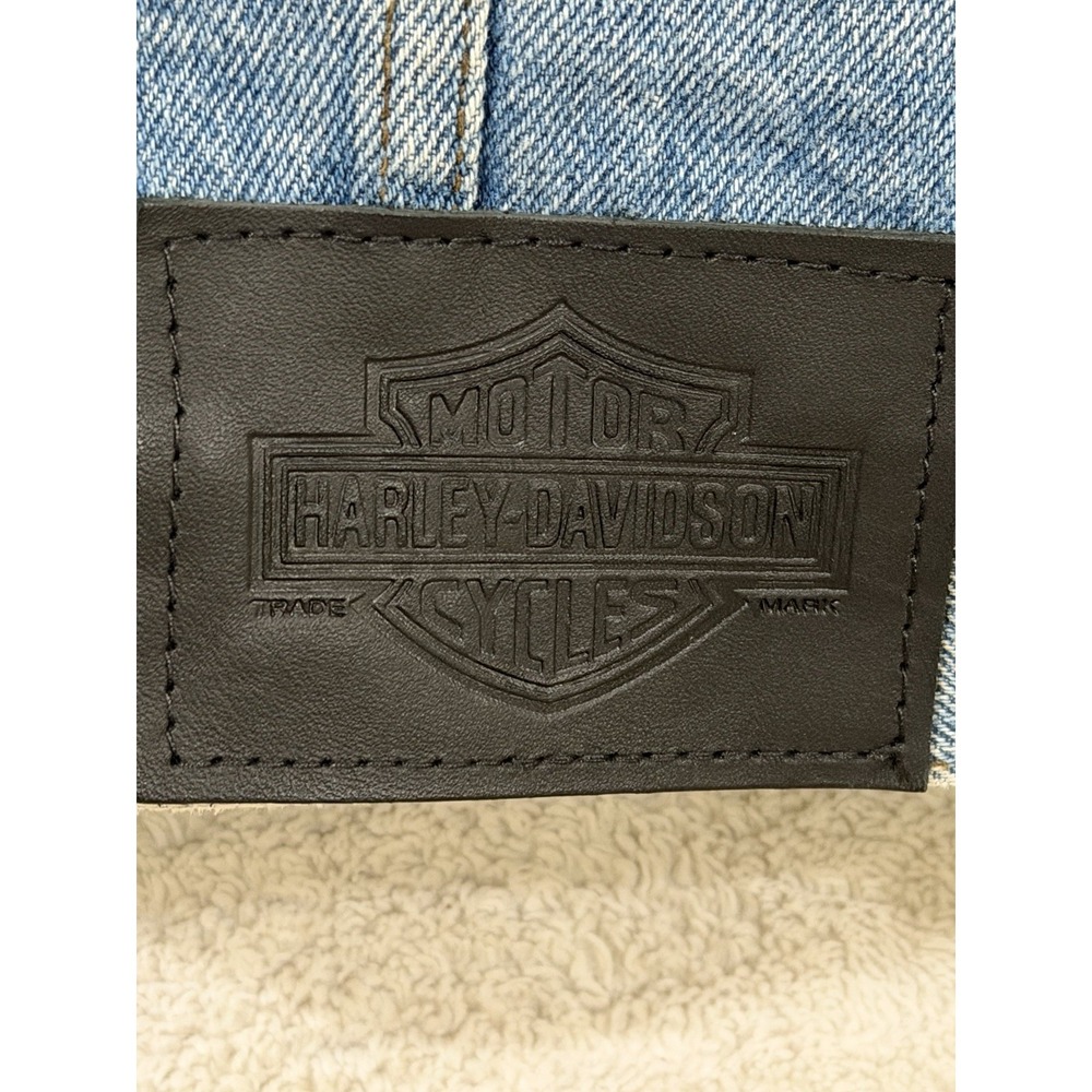 Harley-Davidson Denim Vest XL 100% Cotton Excellent Condition American Legend - Picture 5 of 9